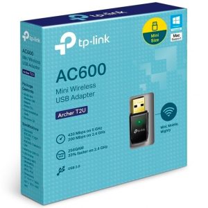 Adaptador WiFi USB TP-Link Archer T2U AC600 Dual Band 2.4GHz / 5GHz