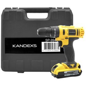 Kit de destornillador inalámbrico Kandexs SP-994, doble voltaje, negro/amarillo